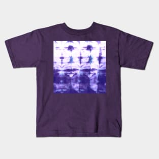 Purple Shibori Stripes Kids T-Shirt